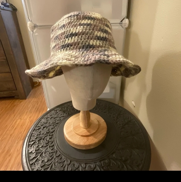 Handmade crochet multi colored bucket/Sun hat - Picture 2 of 5